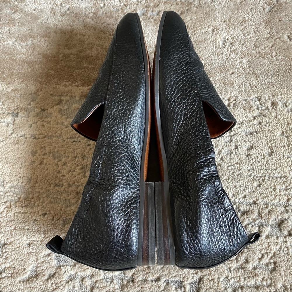 Vionic Amora Faux Fur Insole Loafers Slip On Black Pebbled Leather: 7.5 - Picture 7 of 9